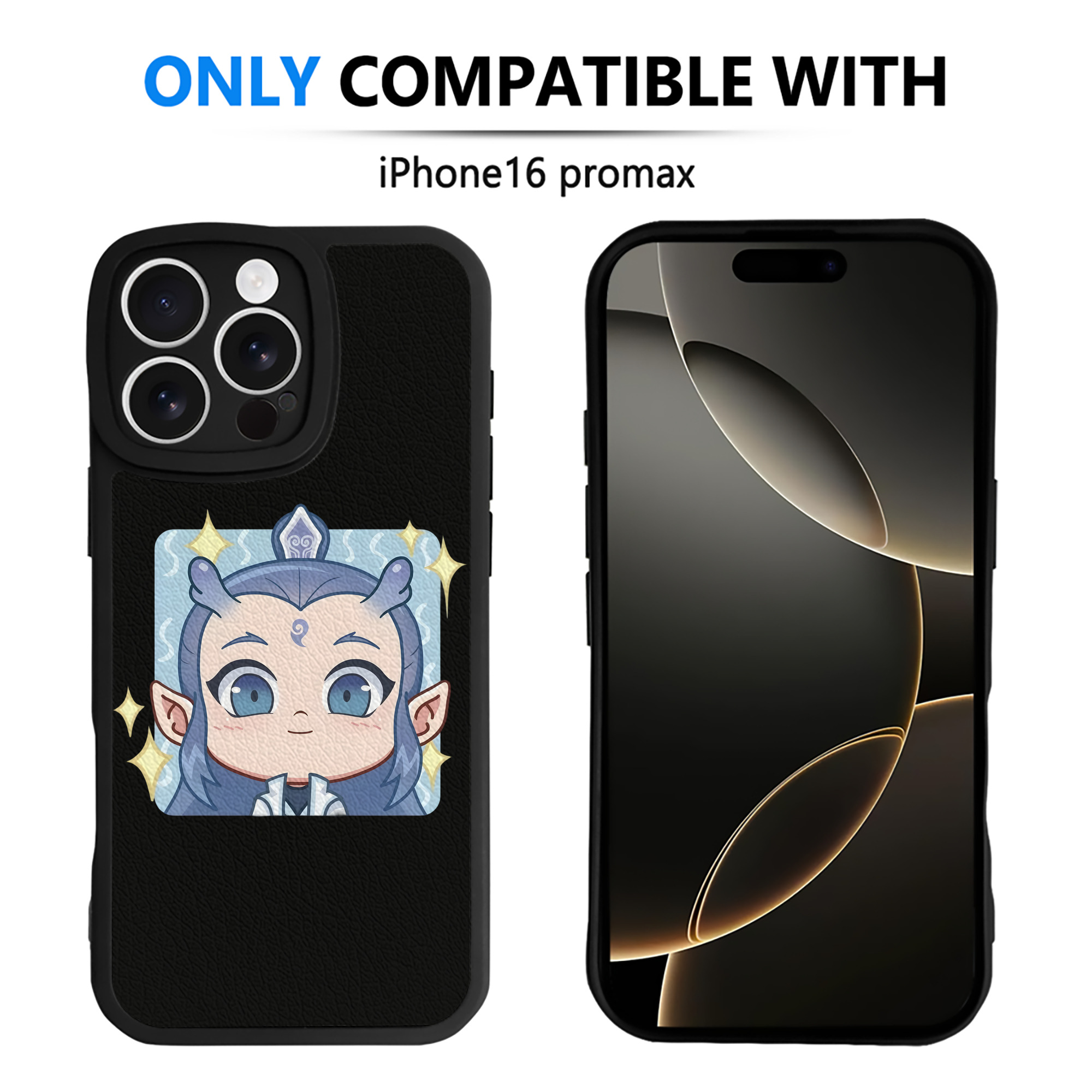 （画像用） Ne Zha 2 ナタ 魔童の大暴れ 【iPhone 16シリーズ対応】シリコンスマホケース（レザー調） 材質：シリコン